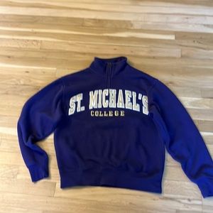 Saint Michaels, College of Vermont quarter zip sweatshirt, size small, Jansport